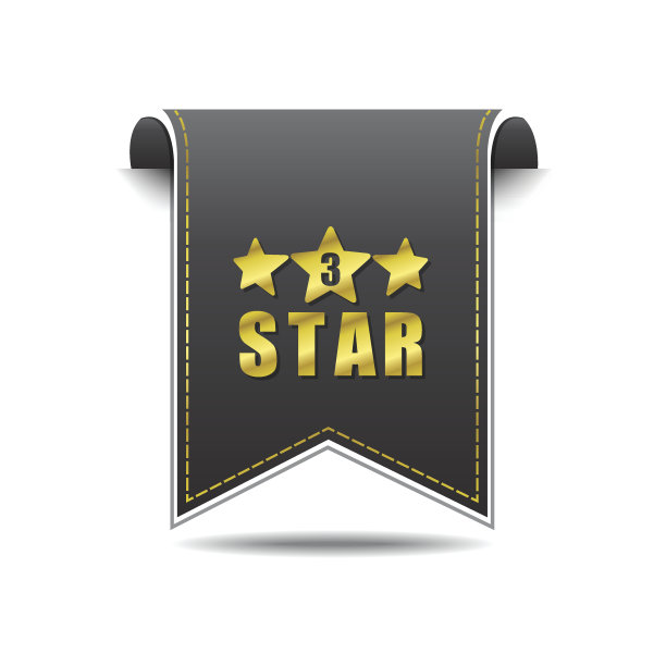 3星金色矢量图标设计图片下载