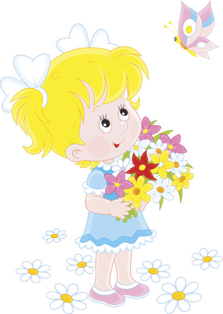 女孩和蝴蝶图片下载