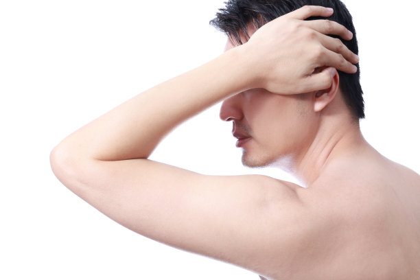 亚洲帅哥头痛，偏头痛图片下载