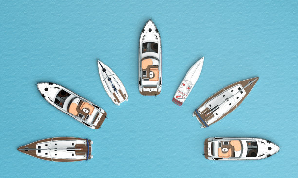 船是一个半圆形。俯视图图片下载