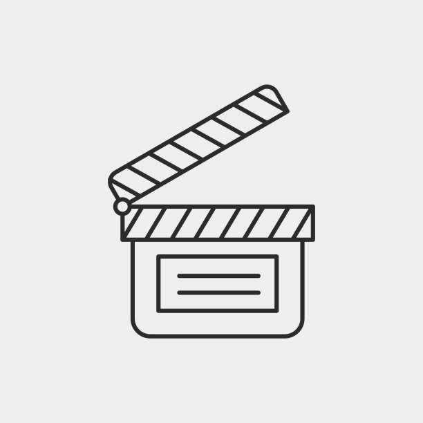 电影场记板线性图标图片下载