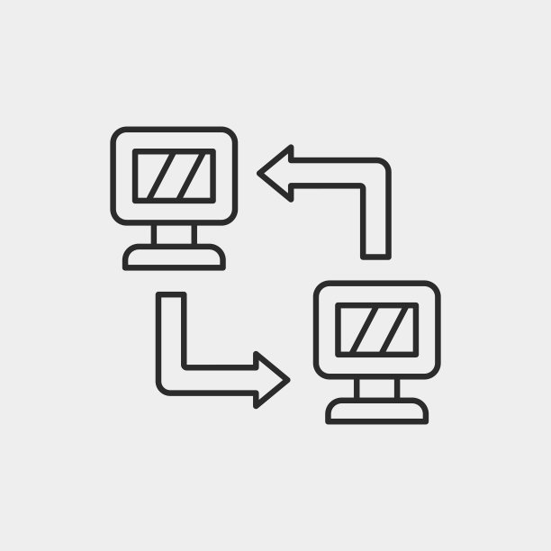电脑线条图标图片下载