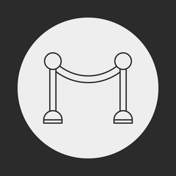 电影院围栏线条图标图片下载
