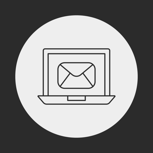 电脑线条图标图片下载