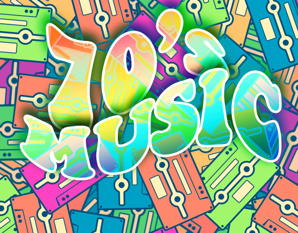 70年代音乐复古概念，复古海报设计图片下载