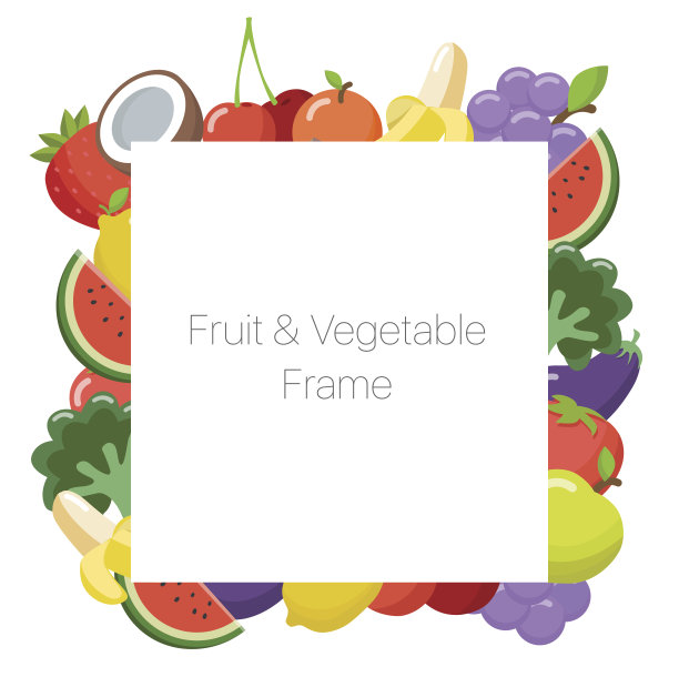 框架模板的水果和蔬菜为您设计。图片下载