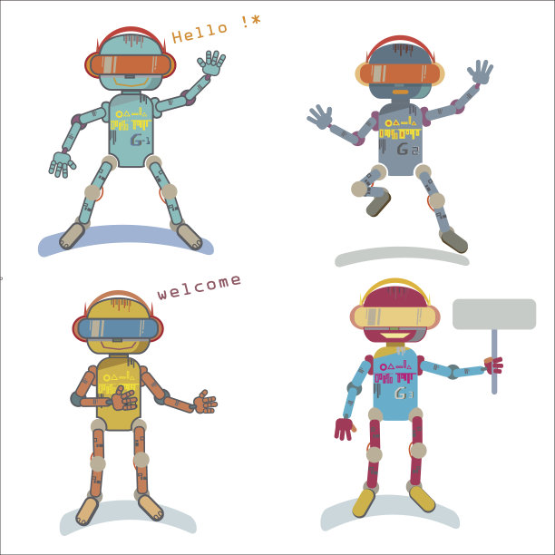 四个风格机器人图片下载