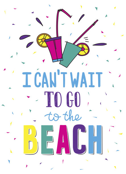 手绘夏季海报与报价图片下载