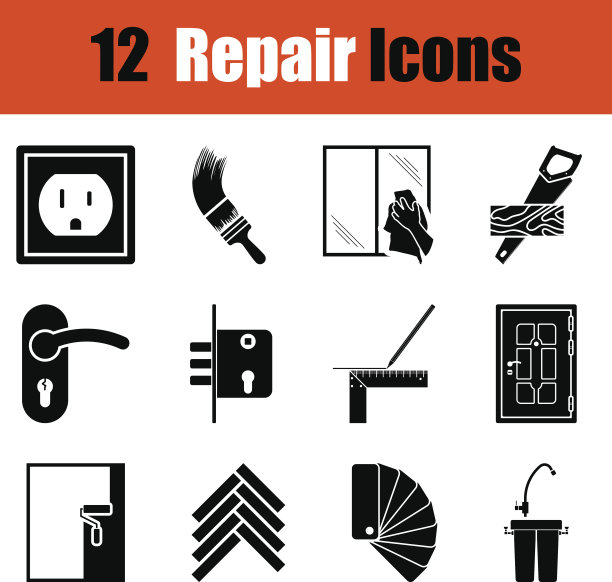 一套平面维修图标图片下载