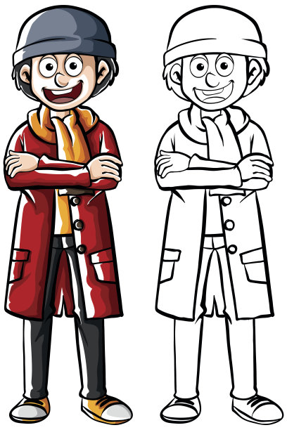 穿红大衣的男人图片下载