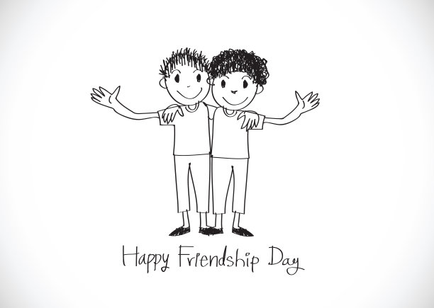 快乐的友谊日和最好的朋友永远的想法设计图片下载