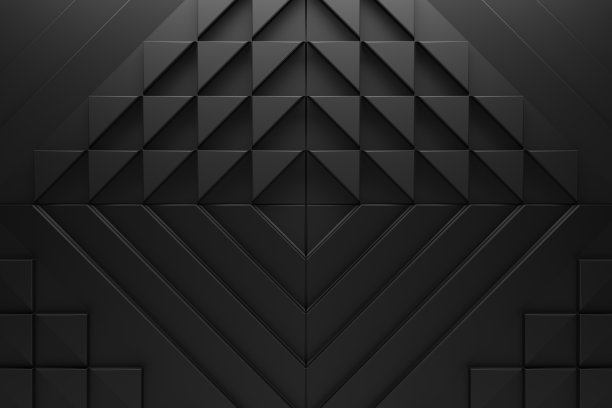 背景黑色抽象几何背景3D渲染图片下载