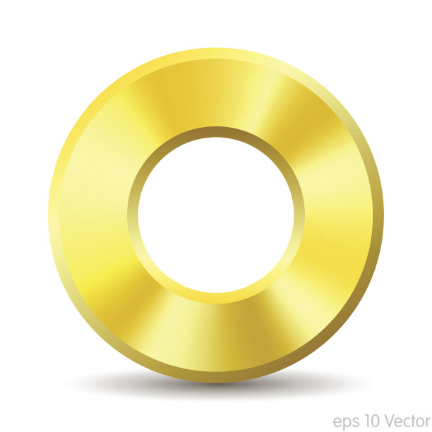 向量金属甜甜圈按钮与圆形图片下载