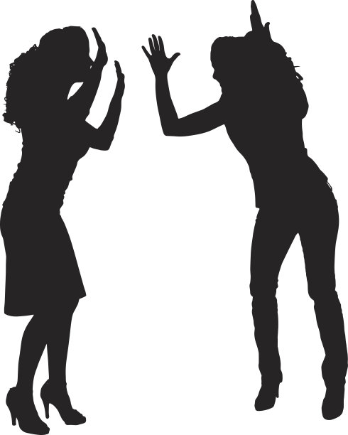 矢量剪影的女商人。图片下载