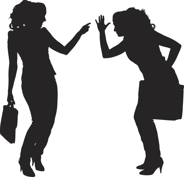 矢量剪影的女商人。图片下载