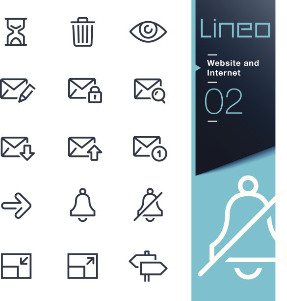 Lineo - 网站和互联网轮廓图标图片下载