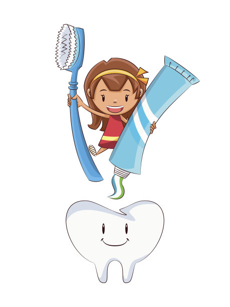 女孩刷牙图片下载