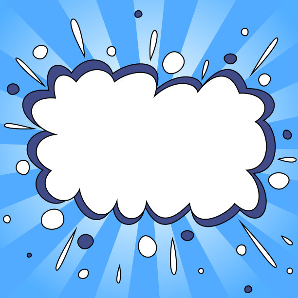 蓝色漫画风格背景素材图片