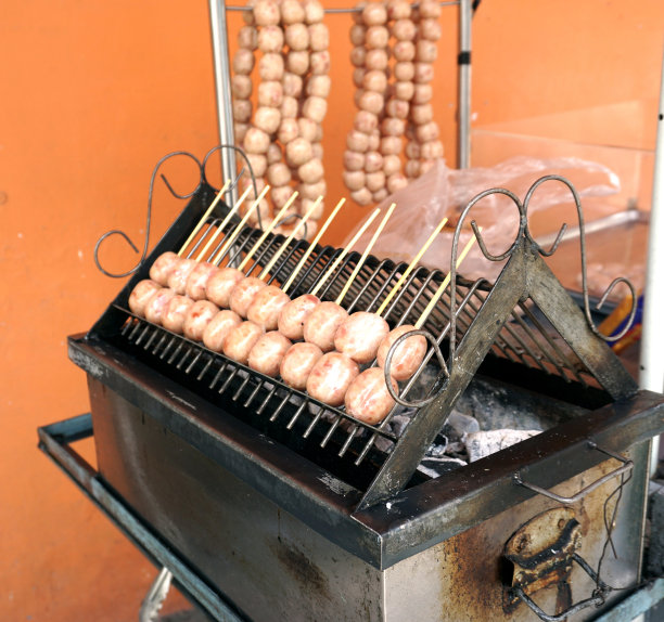 泰国传统东北风味或伊桑风味香肠图片下载