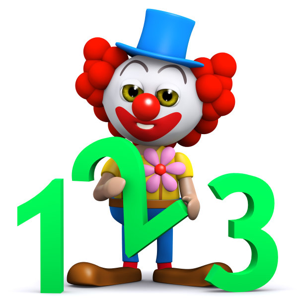 3d小丑学会数数图片下载