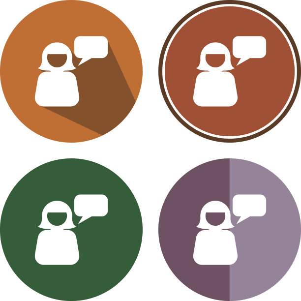 图标扁平女人谈话图片下载