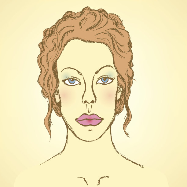 画出可爱女人的脸图片下载