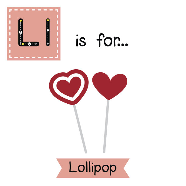 字母L跟踪。棒棒糖图片下载
