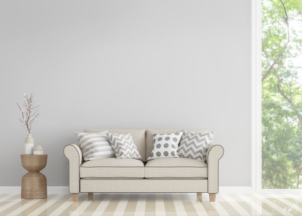 现代复古客厅3d渲染图像图片下载