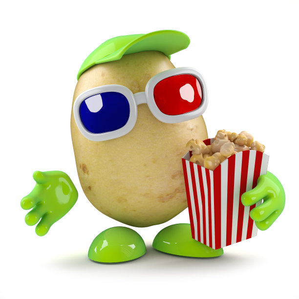土豆在电影院吃爆米花图片下载