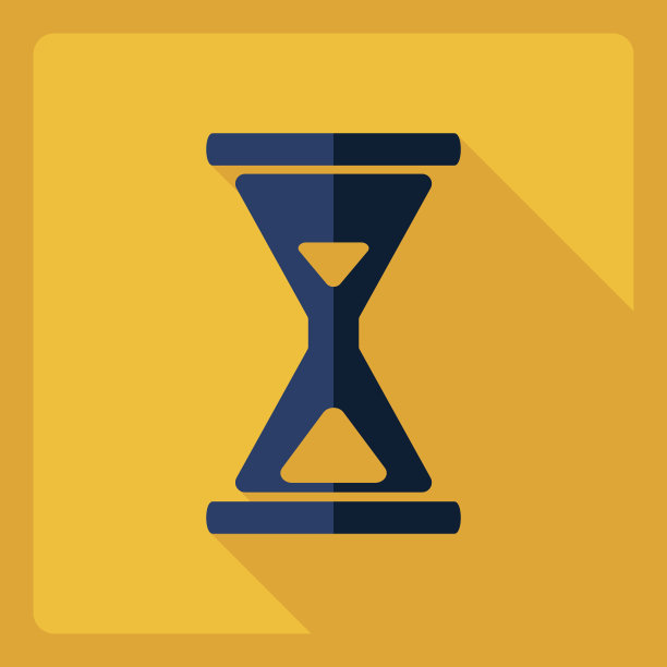 平面现代设计与阴影图标时间图片下载