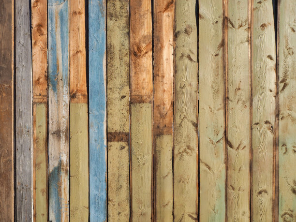 粉刷篱笆的背景。木板木纹理平铺照片设计图片下载