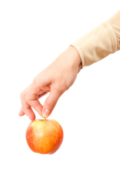 女的手里拿着苹果图片下载