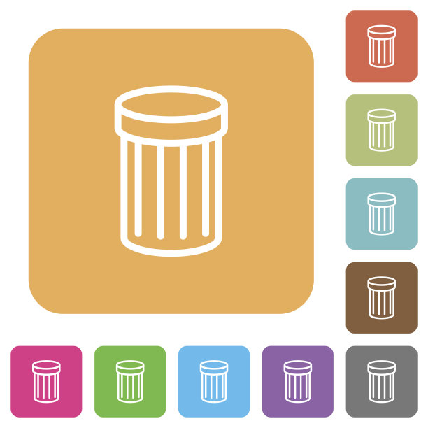 删除圆形方形的平面图标图片下载