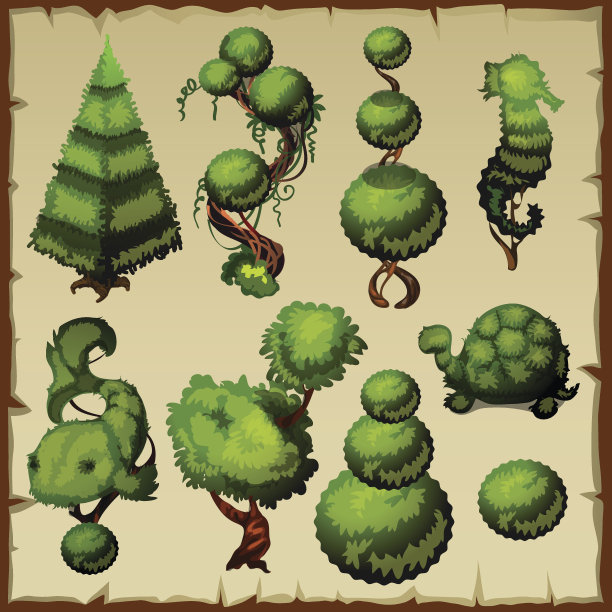 英国草坪和公园风格的树木图片下载