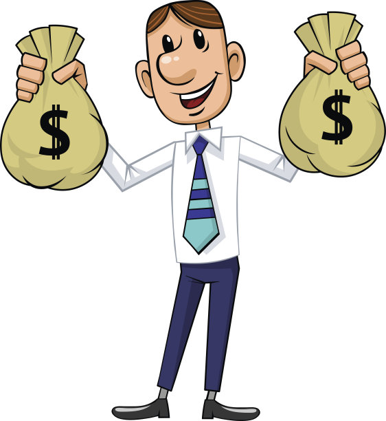 推销员用现金。图片下载