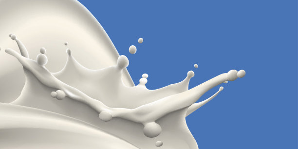 天然全脂牛奶泼溅背景素材图片