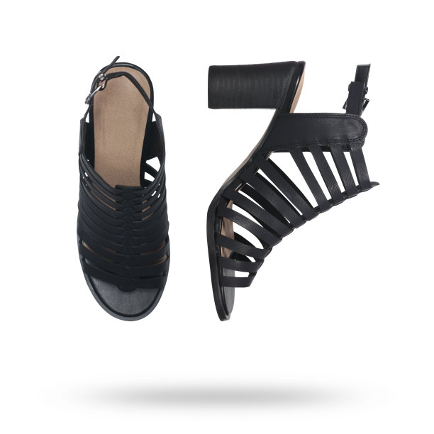 黑色女式凉鞋图片下载