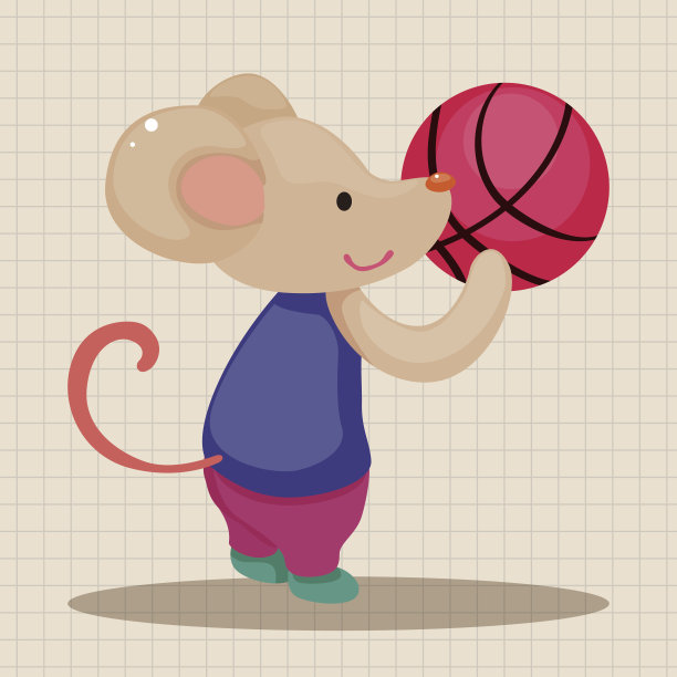 动物做运动卡通主题元素图片下载