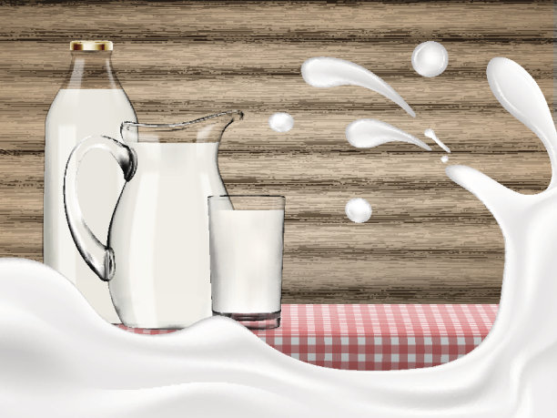 天然全脂牛奶泼溅背景图片下载