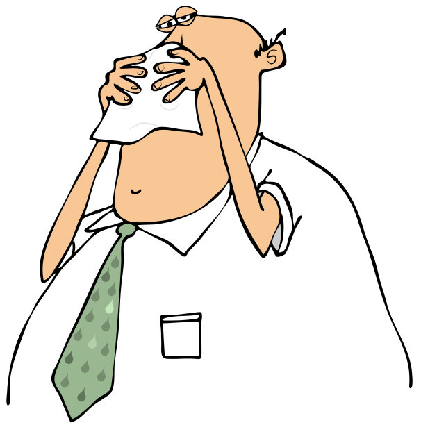 擤鼻涕的商人图片下载