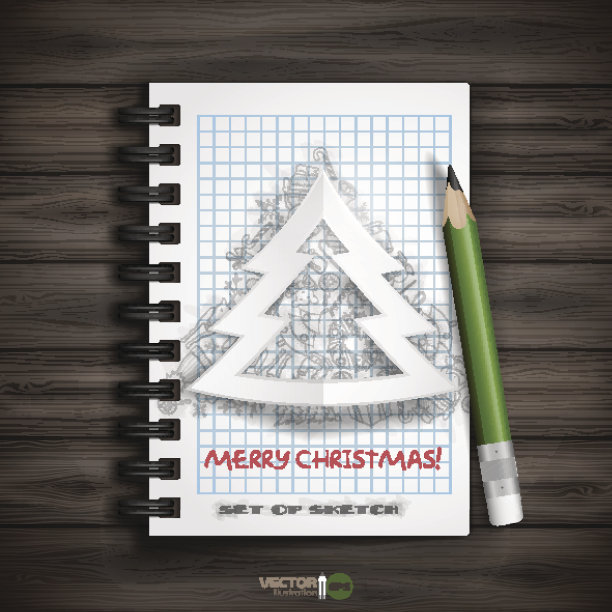 时尚圣诞树圣诞快乐图片下载