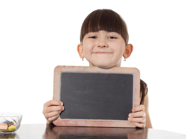 女孩和黑板图片下载