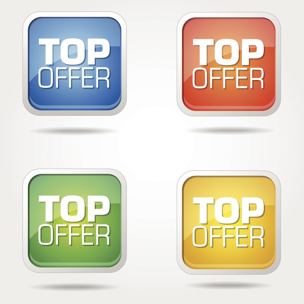 顶部提供彩色矢量图标设计图片下载