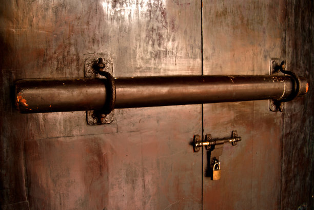 中国古董双扇门闩图片下载