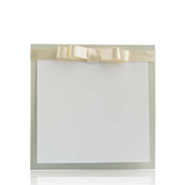 带丝带的空白卡片图片下载