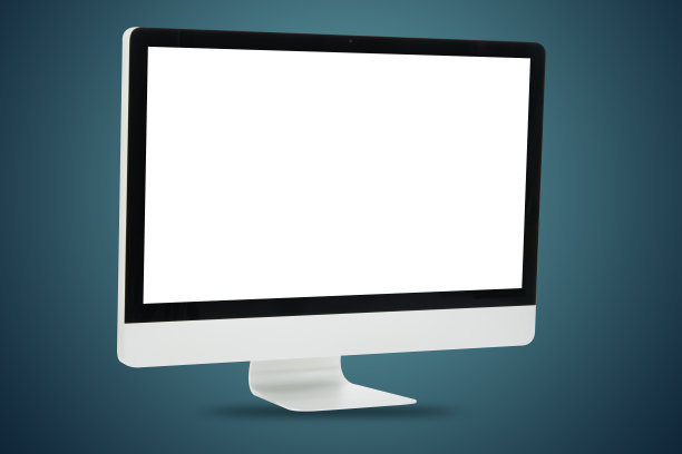 孤立的白色计算机显示器图片下载
