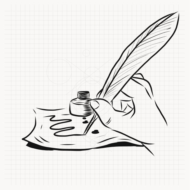 写字墨水向量图片下载