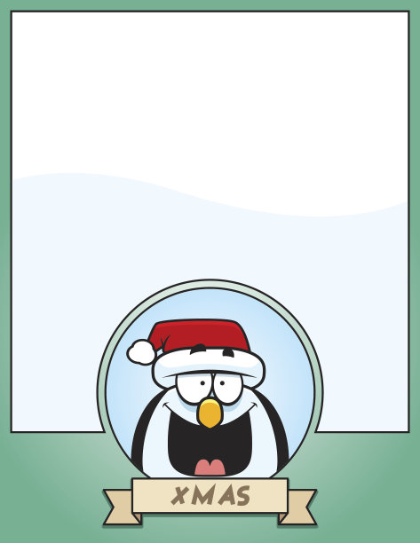 卡通企鹅圣诞图图片下载