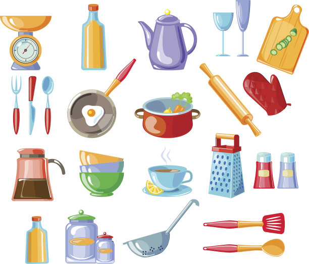 厨房工具矢量图图片下载