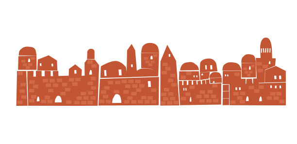 夏日的中东老城剪影图片下载